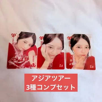 츠키아시 아마네 아시아 투어 클리어 트레이딩 카드 컴프 3장 세트