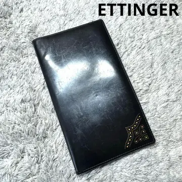 ETTINGER LONDON 에팅거 장지갑 천연 가죽 가죽 블랙