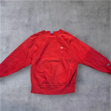 Champion REVERSE WEAVE 90s 자수 택 맨투맨 빨간색