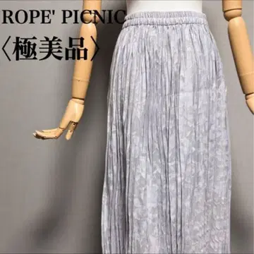 컨디션 최상 ROPE' PICNIC 플리츠 스커트 그레이 38 롱 기장