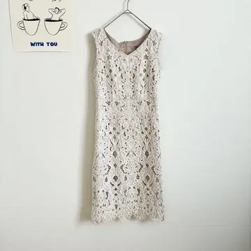 그레이스 콘티넨탈 슬리브리스 원피스 전체 레이스 롱 기장 레이온 혼방