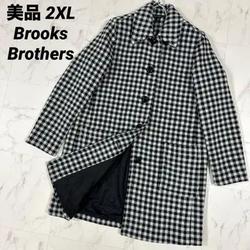 [새상품급] Brooks Brothers 깅엄 체크 롱 코트 2XL