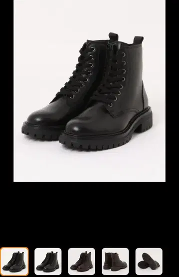 [ Robin Rose ] 천연 가죽 레이스업 부츠 24cm 클론다이크