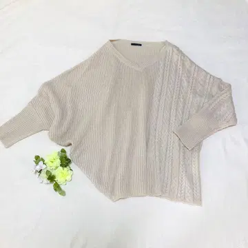 Ranan [ 미사용 ] 개성 니트 돌먼 오버 사이즈 루즈핏 [ LL ]