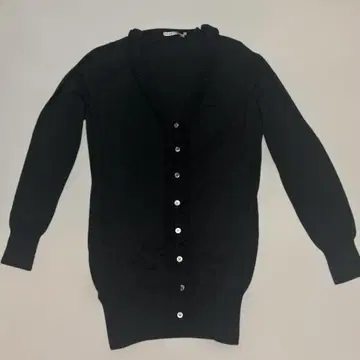 IENA 블랙 프릴 가디건