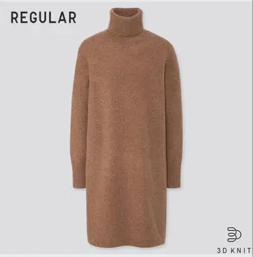유니클로 UNIQLO 프리미엄 라무 터틀넥 원피스