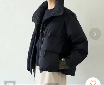 UNFILO TAION 숏 다운 자켓 블랙 M