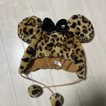 레오파드 무늬 미키마우스풍 모자 58cm