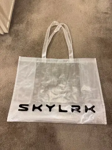 SKYLRK 투명 메쉬 에코백