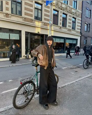 90s 쇼트 레더 재킷 시티 보이