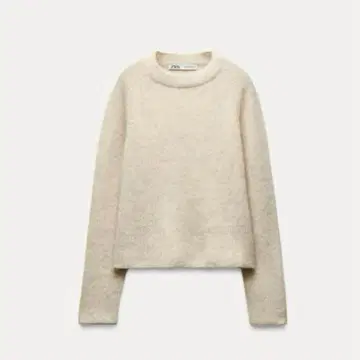 ZARA 이번 시즌 알파카&울 블렌드 스웨터 M 사이즈 새상품급 베이지