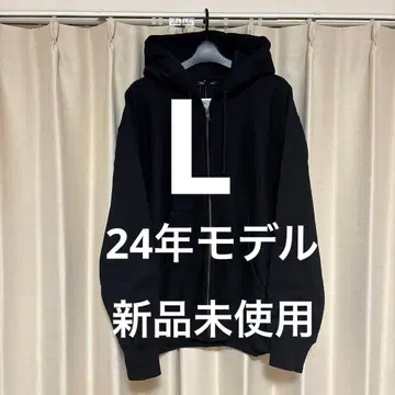 [새상품] GU 헤비 웨이트 맨투맨 풀 집업 후드티 (24년 상품) 블랙