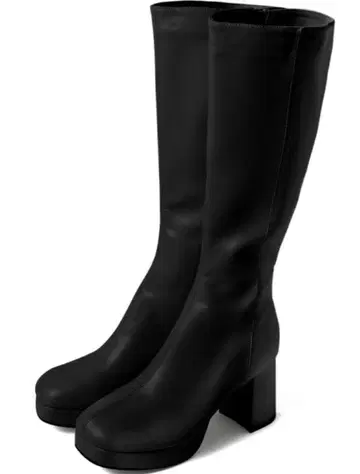 센터 심 청키힐 가죽 롱 부츠[gd1431]