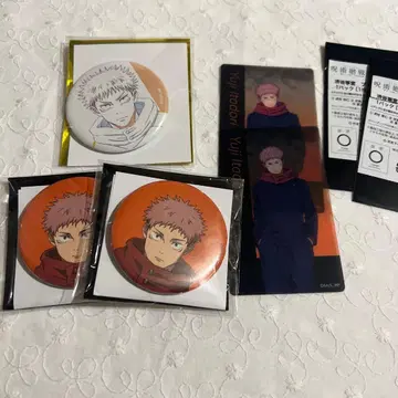 애니메이션 주술회전전 캔뱃지 클리어 카드 이타도리 유우지 5종 세트