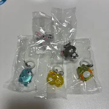 토끼 모피 메지루시 액세서리 5점 세트