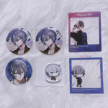 니지산지 마네키네코 가을날 콜라보 캔뱃지 Dytica 코야나기 로우 등신