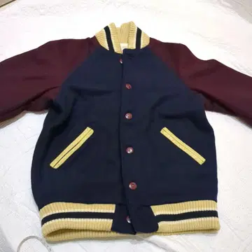 SKOOKUM 바시티 자켓 네이비/버건디 32