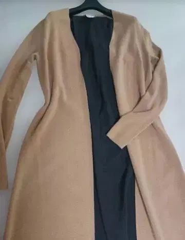 울 100% 롱 가디건