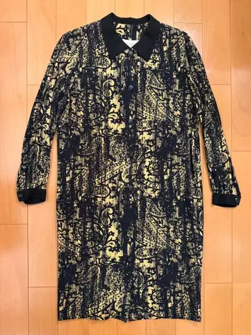 Oscar de la Renta 긴팔 원피스 블랙 옐로우 컬러