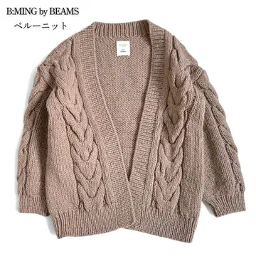 B:MING by BEAMS 페루 니트 가디건 프리 사이즈 케이블