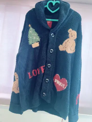 젤라토 PIQUE 후드 부착 룸웨어 네이비