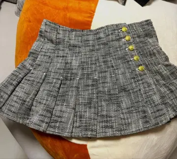 공주 갸루 미니 플리츠 스커트 체크 무늬 당시 물품