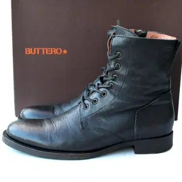 BUTTERO 사이드 지퍼 부츠 레이스업 B4374 블랙 이탈리아