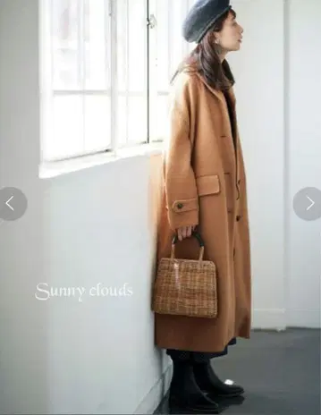 완판템 써니클라우드 롱 코트 베이지