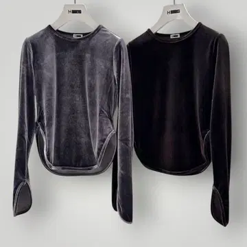 새상품급 <H> 뷰티&유스 스트레치 벨로아 롱 슬리브 풀오버