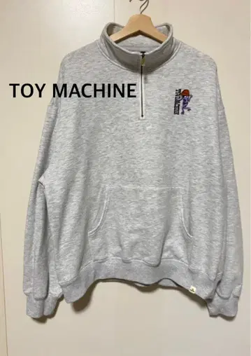 TOY MACHINE 토이머신 하프 지퍼 맨투맨 그레이 XL