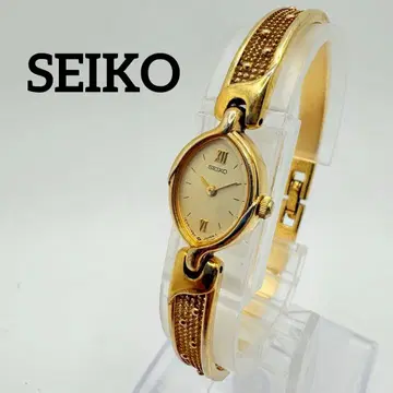 SEIKO 손목시계 새상품 배터리 골드 팔찌 오벌 여성용 레어