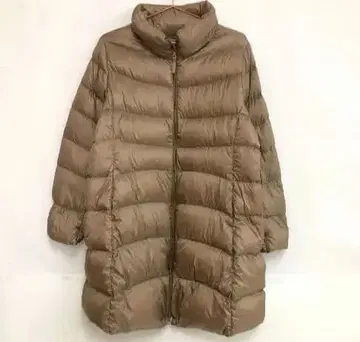 롱 기장 다운 자켓 브라운