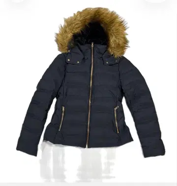 새상품급 ZARA 자라 짧은 기장 3way 퍼 다운 자켓 보아 안감 블랙