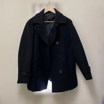 더블 브레스트 피 코트 S