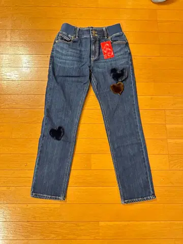 안도라부 부드러운 속기모 데님 팬츠