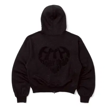 HTH glitter heart logo zip hoodie