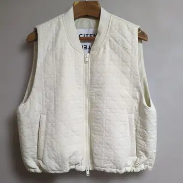 시텐 퀼트 패턴 패딩 베스트