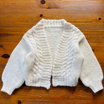 URBAN RESEARCH DOORS 손뜨개질 케이블 니트 가디건