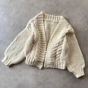 URBAN RESEARCH DOORS 손뜨개질 케이블 니트 가디건