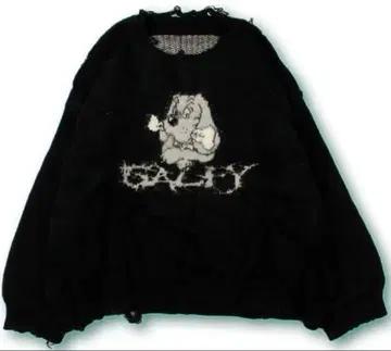 GALFY 갈피 보로보로 카트 니트 BLACK