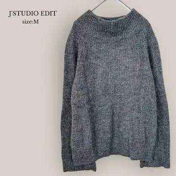 J'STUDIO EDIT 니트 그레이 니트 심플 MUJI 하이넥