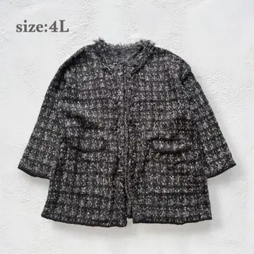 니트 자켓 가디건 겉옷 빅 사이즈 루즈한 사이즈 프린지