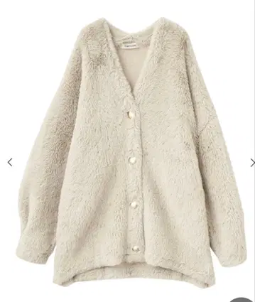 cocodeal W 페이스 롱 페더 가디건