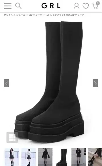 grl 스트레치 플랫 롱 부츠 ( gd1586 )