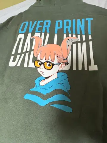 overprint 오버 프린트 후드티 트레이닝복