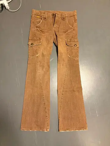 29 브라운 카고 팬츠 S 사이즈 플레어 y2k 그런지 헤이세이 아카이브