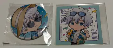 주술회전 마루쿠지 Aloha vibes 고죠 사토루 캔뱃지 특전 스티커