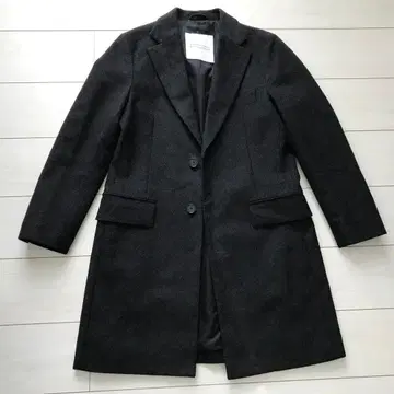 매킨토시 필로소피 체스터 코트 롱 36 울 블랙