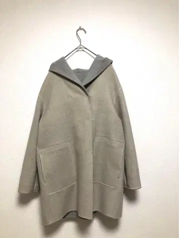 자유구 리버서블 울 리버 후드 부착 숏코트