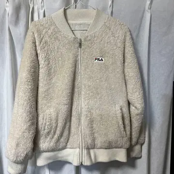 FILA 플리스 보아 자켓 크림